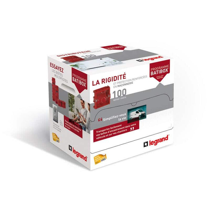 Distributeur de 100 boîtes pour maçonnerie Batibox profondeur 40mm Legrand 080117