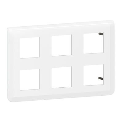 Plaque de finition Mosaic pour 2x3x2 modules blanc Legrand 078832L