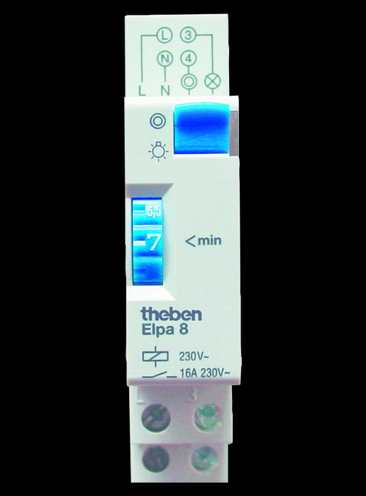 Minuterie d'escalier électromécanique 1 à 7 minutes ELPA 8 Theben 0080804