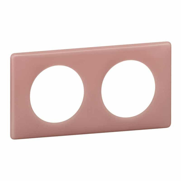 Céliane plaque Poudré 2 postes Vieux rose Legrand 066762