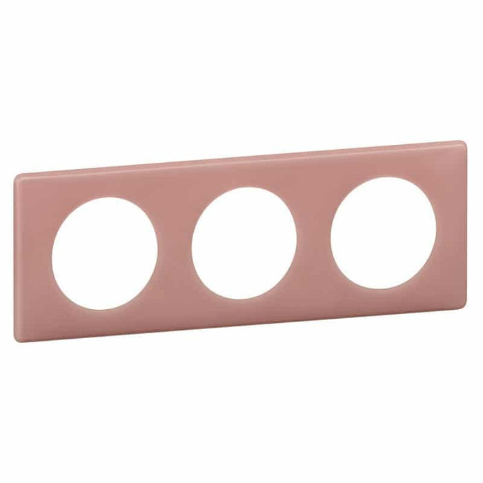 Céliane plaque Poudré 3 postes Vieux rose Legrand 066763