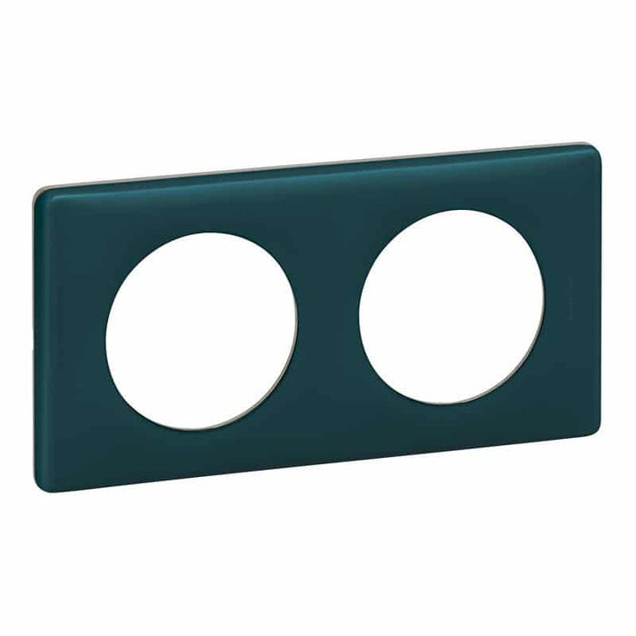 Céliane plaque Poudré 2 postes Bleu vert Legrand 066772