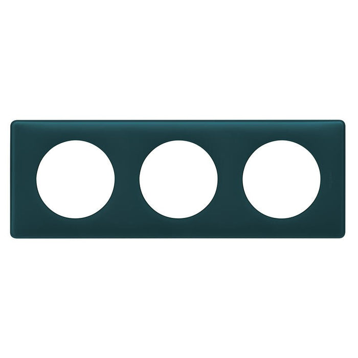 Céliane plaque Poudré 3 postes Bleu vert Legrand 066773