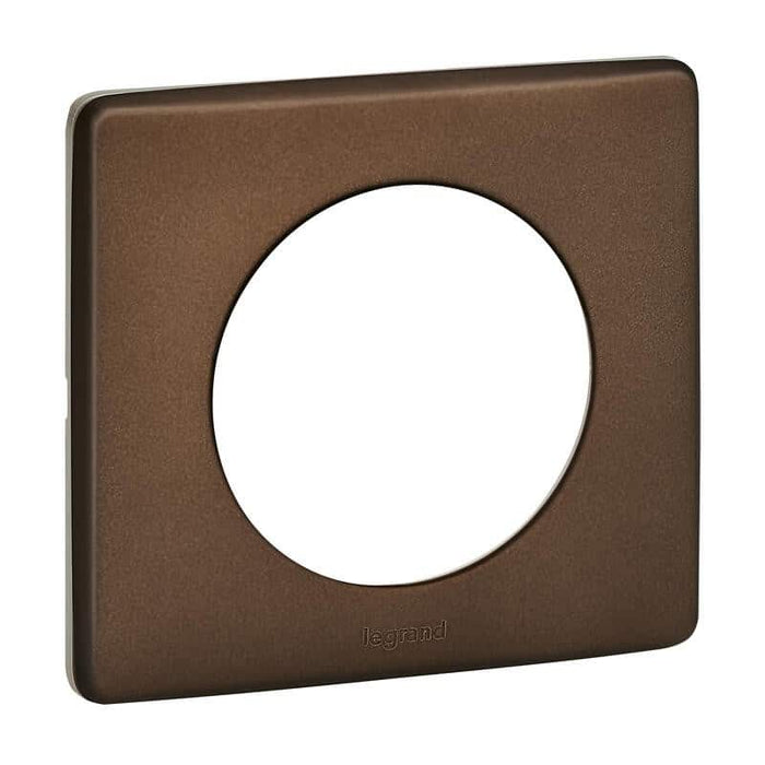 Céliane plaque Métal 1 poste Alu Chocolat Legrand 066791
