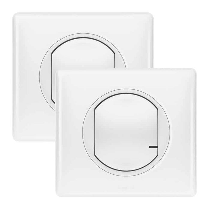 Prêt à poser Céliane pour un va-et-vient avec 1 commande sans fil et 1 interrupteur 230V blanc - Legrand 067632