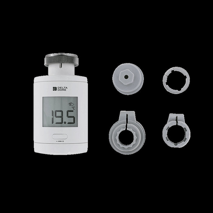 Pack tête thermostatique intelligente connectée - avec adaptateurs - Delta Dore 6050649