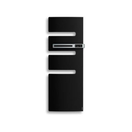 Sèche-serviettes Serenis 1500W électrique connecté noir - avec soufflerie - mat à droite - Atlantic 850495