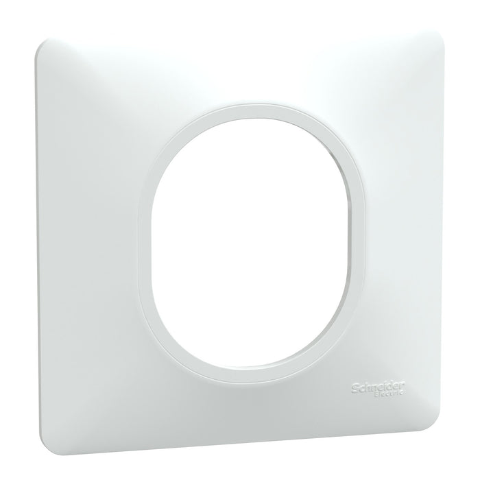Schneider Ovalis plaque simple blanc - S320702