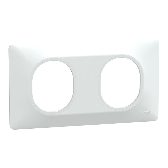 Schneider Ovalis plaque double blanc - S320704