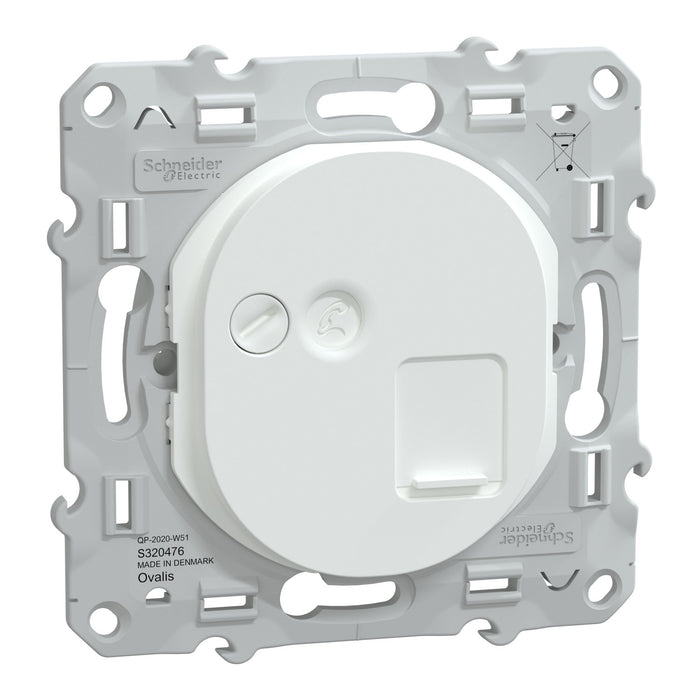 Schneider Ovalis prise RJ45 grade 3 - catégorie 6 STP blanc - S320476