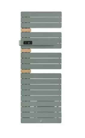Thermor Sèche-serviettes Allure 3 mat à gauche avec soufflerie 1500W vert eucalyptus 483167