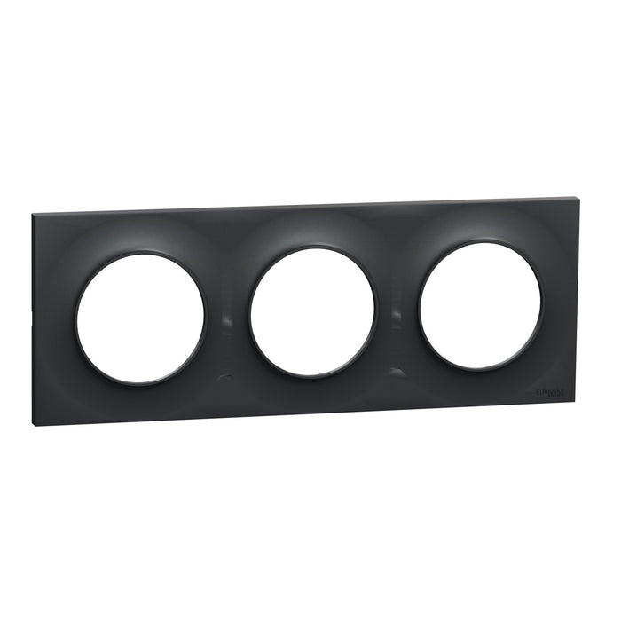 Schneider Odace - STYL plaque triple anthracite - S540706