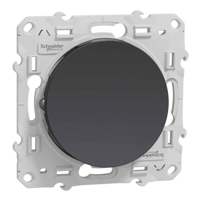 Schneider Odace - Bouton poussoir anthracite - S540206