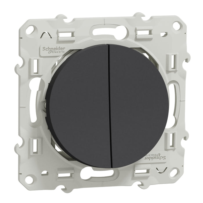 Va-et-vient avec poussoir Odace - anthracite - Schneider S540285