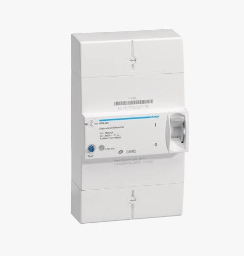Disjoncteur de branchement différentiel 4P 10/30A 500mA instantané HAGER HDA430