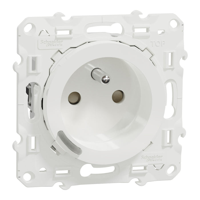 Wiser Odace - prise de courant connectée 2P+T - 16A zigbee - Schneider S520559