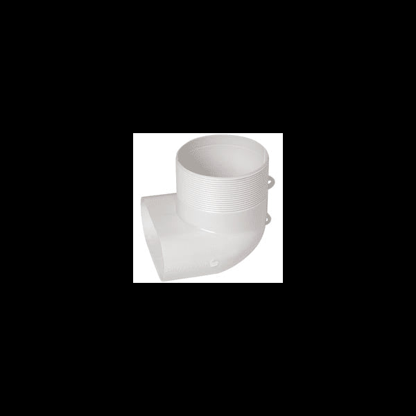 Coude vertical mixte  90° pour conduits rigides PVC 40 x 100mm - diamètre 80mm - Aldes 11023002