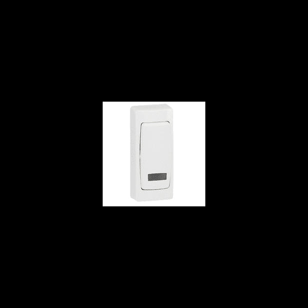 Poussoir à voyant appareillage saillie complet version étroite LEGRAND 086088