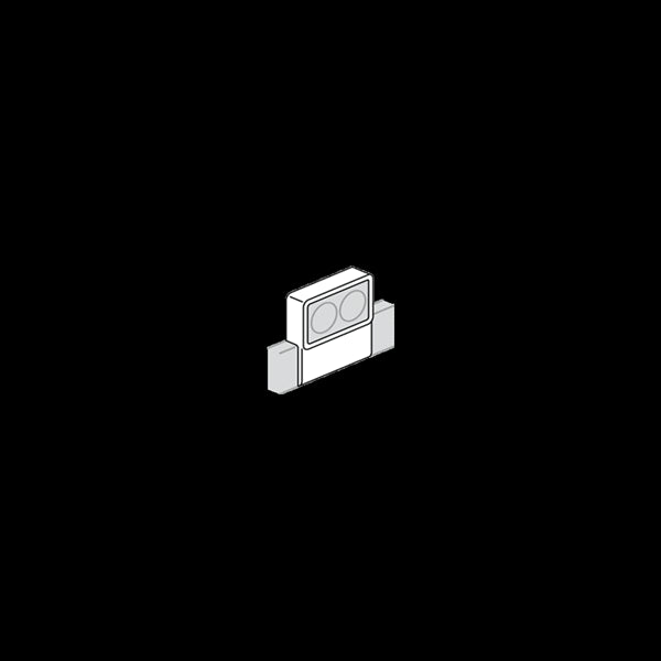 Support double pour appareil saillie legrand 12/20x50mm blanc paloma HAGER ATA12549/9016