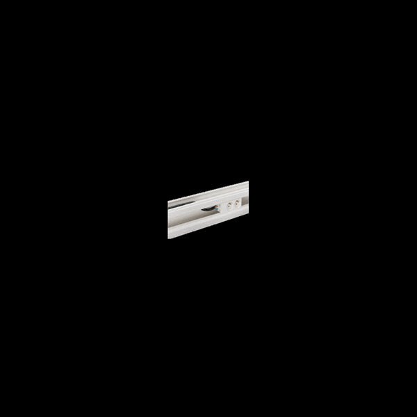 Goulotte tehalit queraz 50x130mm longueur 2m 2 compartiments blanc HAGER GBD5013109016