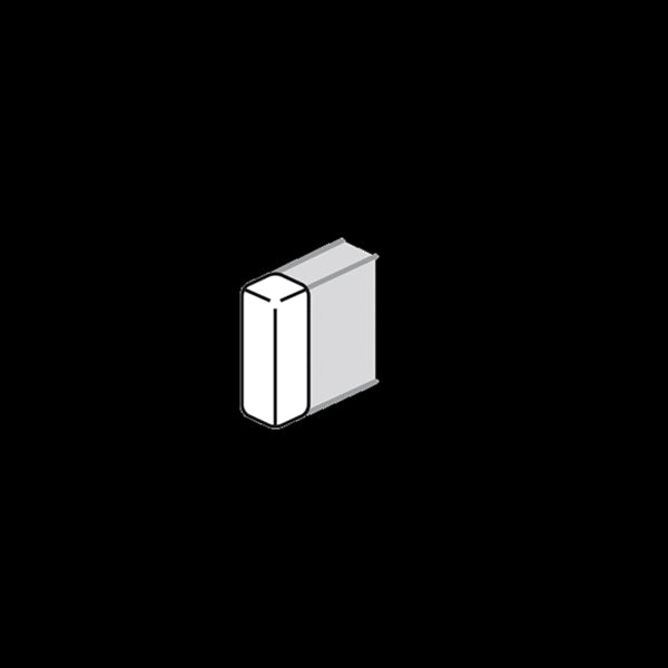 Embout pour goulotte appareillable 54x54mm blanc HAGER GBD5005069016