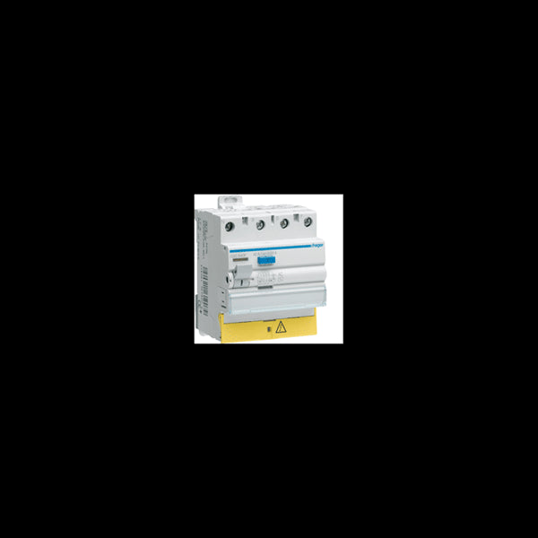 Interrupteur différentiel 4P 63A 30mA type AC à bornes décalées HAGER CDC863F
