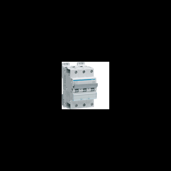 Disjoncteur 3P 6/10kA Courbe C 16A 3 modules HAGER NFT316