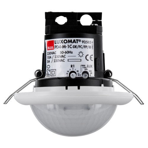 Détecteur de présence à encastrer LUXOMAT maître 360° blanc 24m - BEG 92585