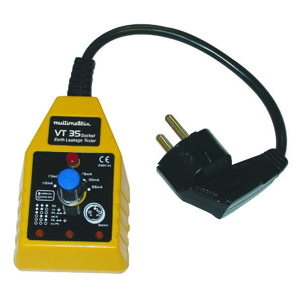 Testeur de prise et de différentiel VT35 - 2P+T - Multimetrix