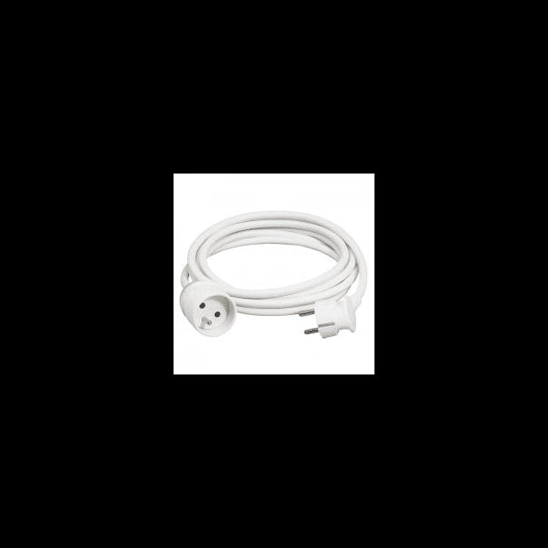 Rallonge domestique 2P+T longueur 5m blanc 051601