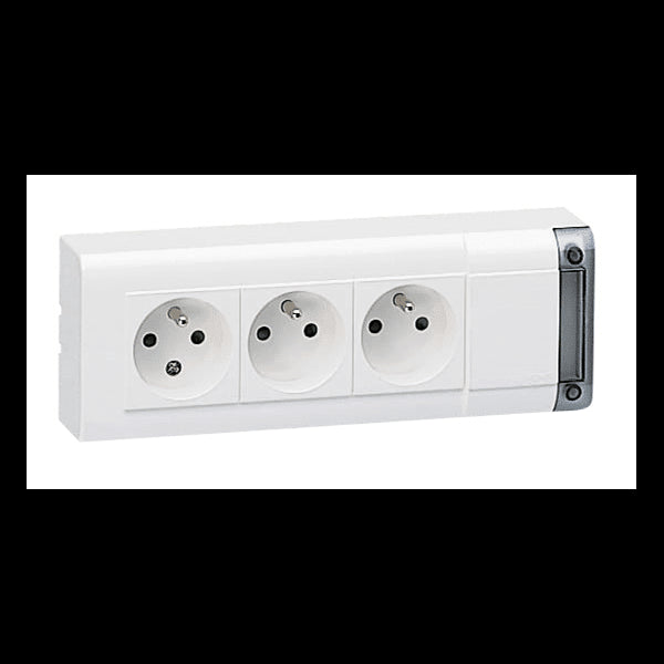 Bloc multiprise saillie 3x2P+T LEGRAND 050609