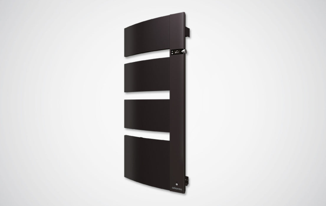 Sèche-serviettes électrique Sensium 1750W connecté - mât à gauche noir pailleté - enceinte Cabasse - Atlantic 814121