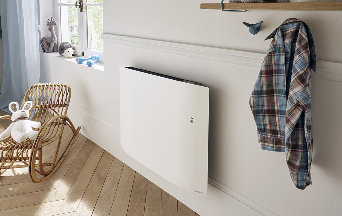 Radiateur électrique Divali 750W - connecté horizontal blanc - Atlantic 507608