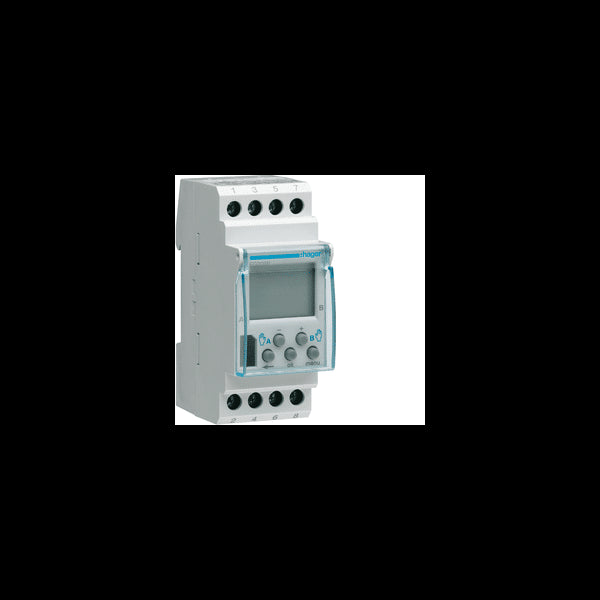 Programmateur modulaire électrique FP 2 zones 7j 2 modules HAGER EG203P