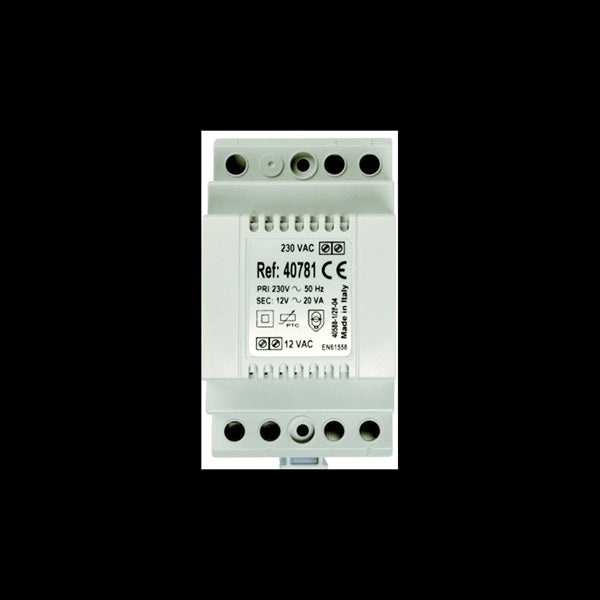 Alimentation - transformateur de tension pour gâche et clavier - 230V 12VCA 1.5A - AIPHONE 40781