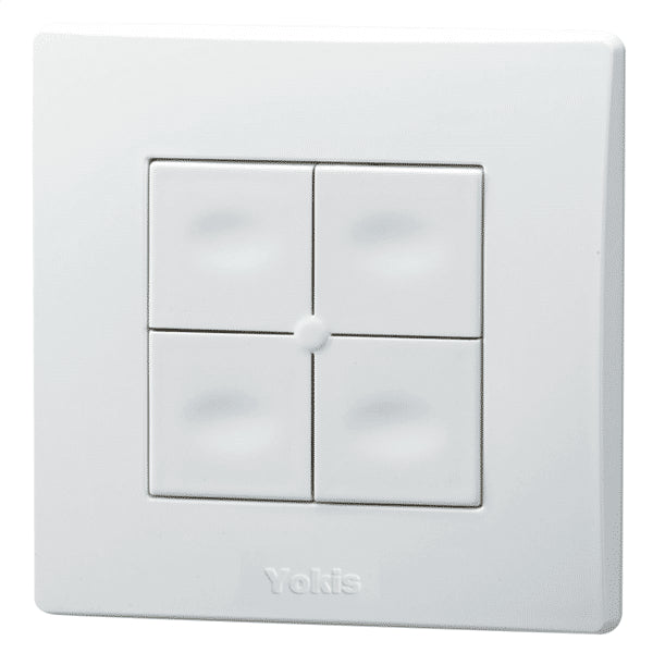 Télécommande murale 4 touches blanc - gamme radio power - Yokis TLM4T45P 5454421