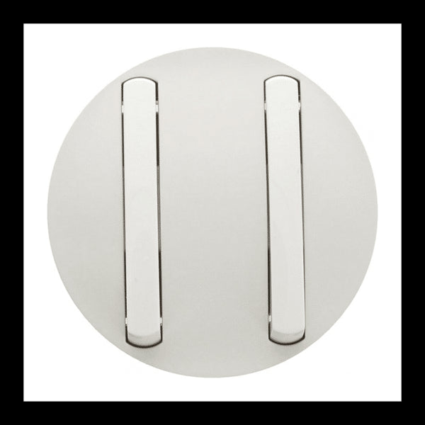 Enjoliveur Céliane double va-et-vient ou poussoir doigts étroits blanc Legrand 065002