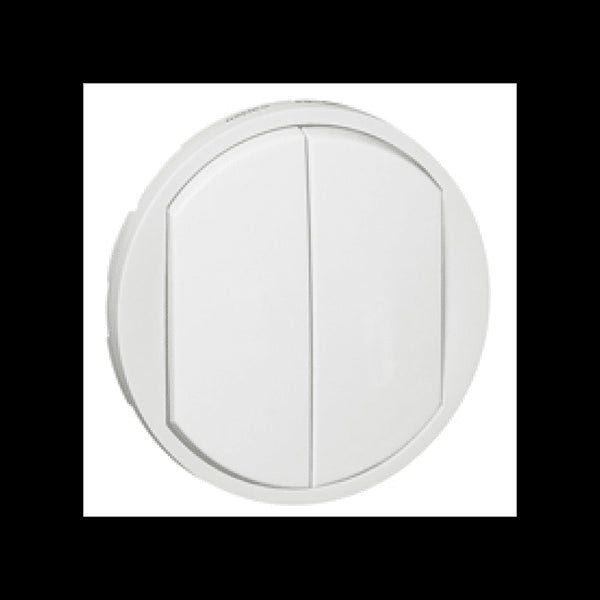 Enjoliveur Céliane pour double va-et-vient ou poussoir doigt large Blanc 068002