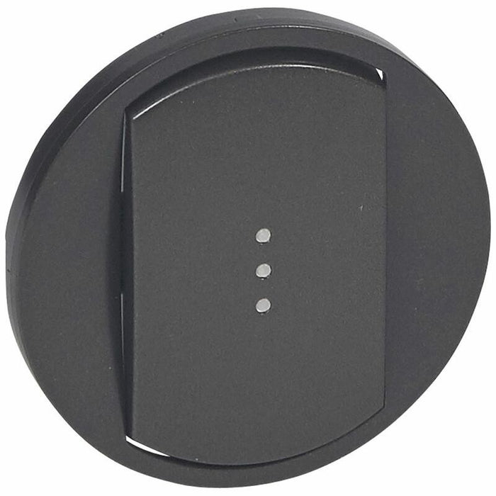 Enjoliveur Céliane pour va-et-vient/poussoir/télérupteur à voyant doigt large Graphite 067903