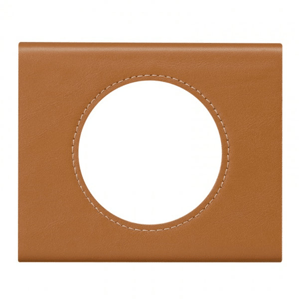 Céliane plaque 1 poste Cuir Caramel Legrand 069421