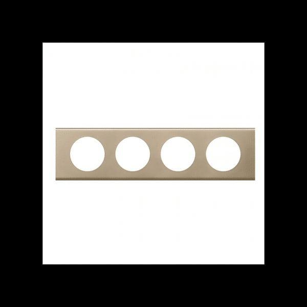 Céliane plaque 4 postes Nickel Velours 069114