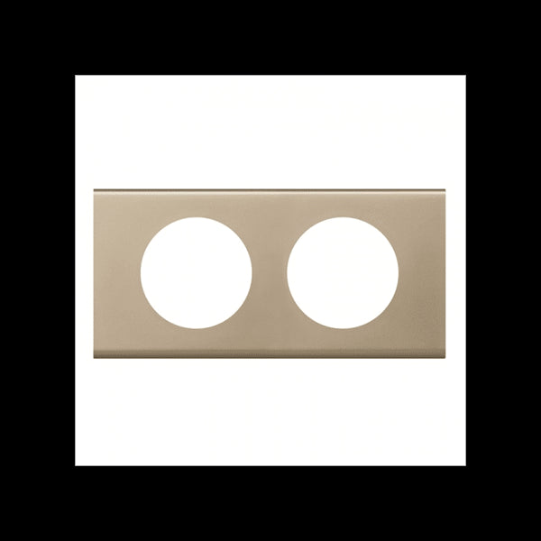 Céliane plaque 2 postes Nickel Velours - Legrand 069112