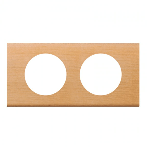 Céliane plaque Matière 2 postes entraxe 71mm Erable - Legrand 069212
