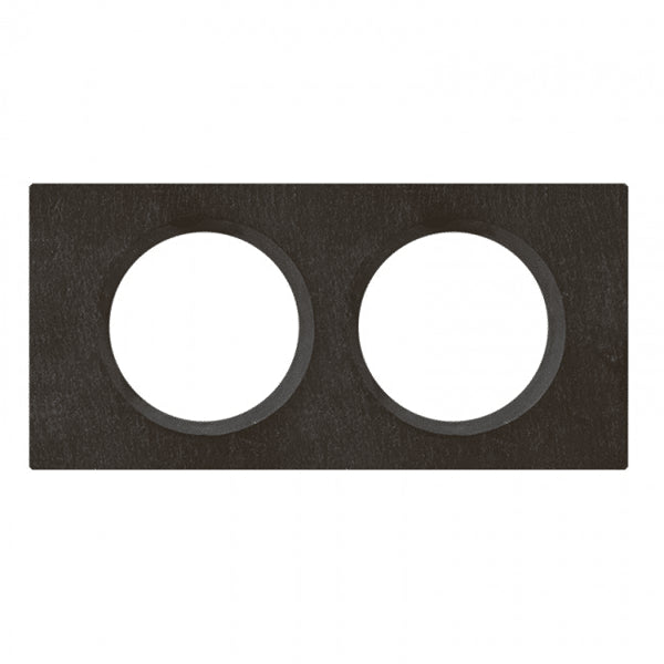 Céliane plaque Matière 2 postes entraxe 71mm Ardoise 069372