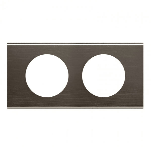 Céliane plaque 2 postes Black Nickel Legrand 069032