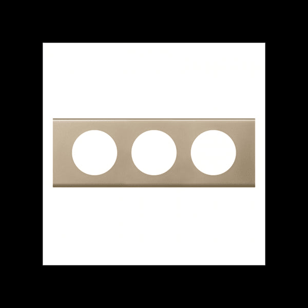 Céliane plaque 3 postes Nickel Velours - Legrand 069113
