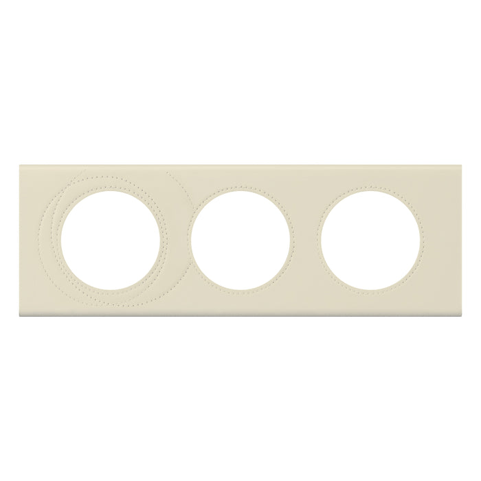Céliane plaque 3 postes Cuir Perle Couture 069433