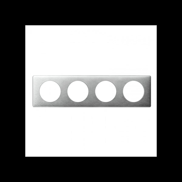 Céliane plaque anodisée 4 postes Aluminium - Legrand 068924