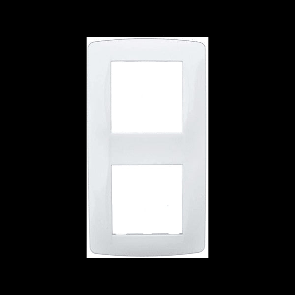 Plaque 2 postes blanc gamme Esprit EUROHM 61897