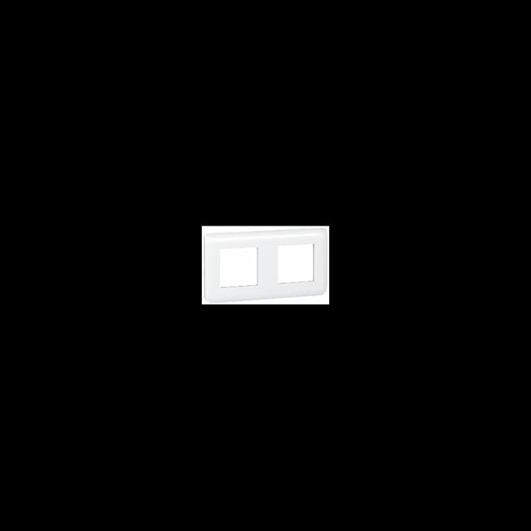 Plaque horizontale programme Mosaic 2 postes 4 modules Blanc LEGRAND 078804L